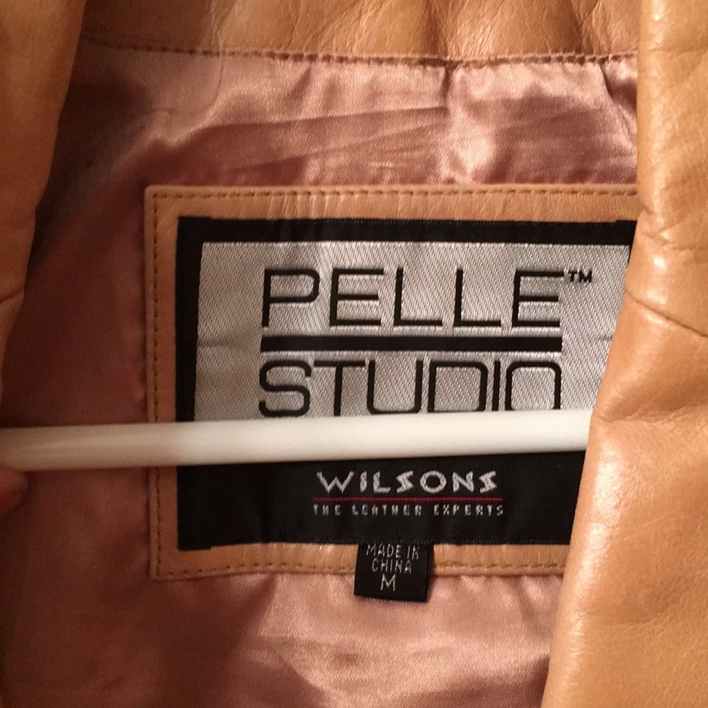 Tan leather jacket - Picture 2 of 5